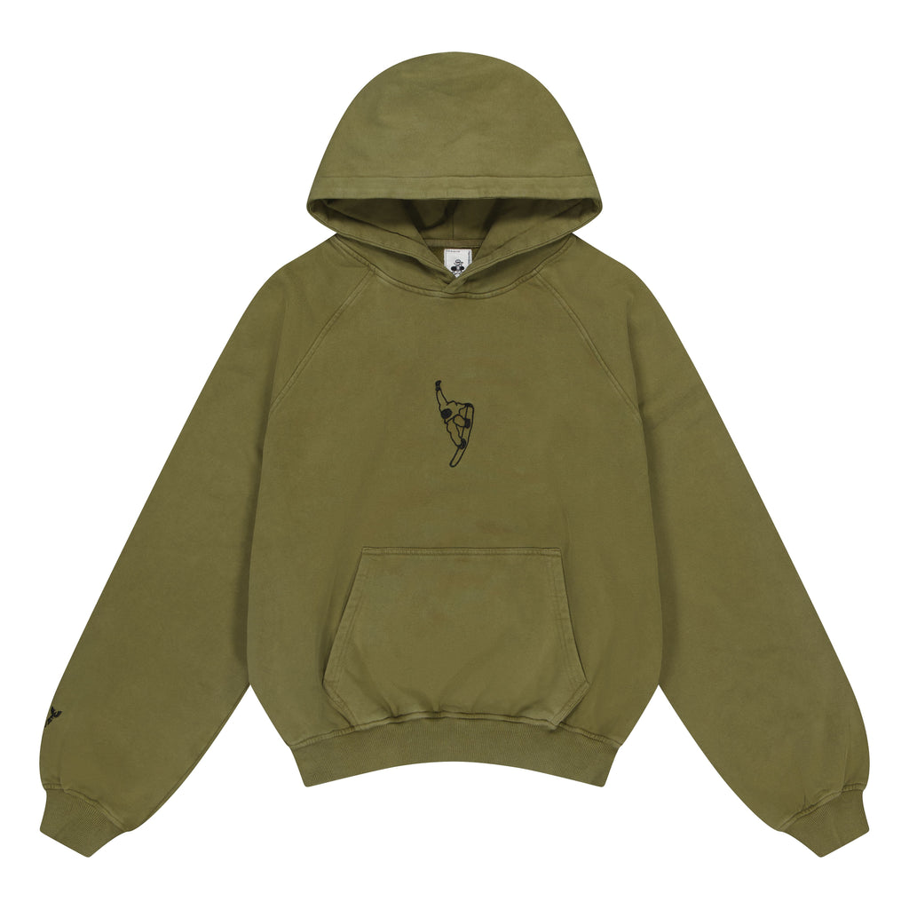 Moss green Glider Hood Sweat